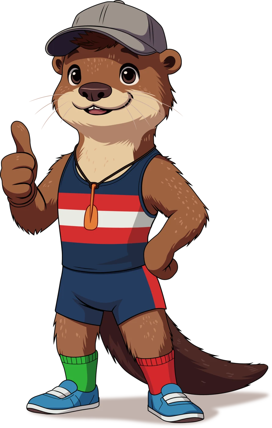 Rowbert, das Maskottchen der 2028 World Rowing Masters Regatta